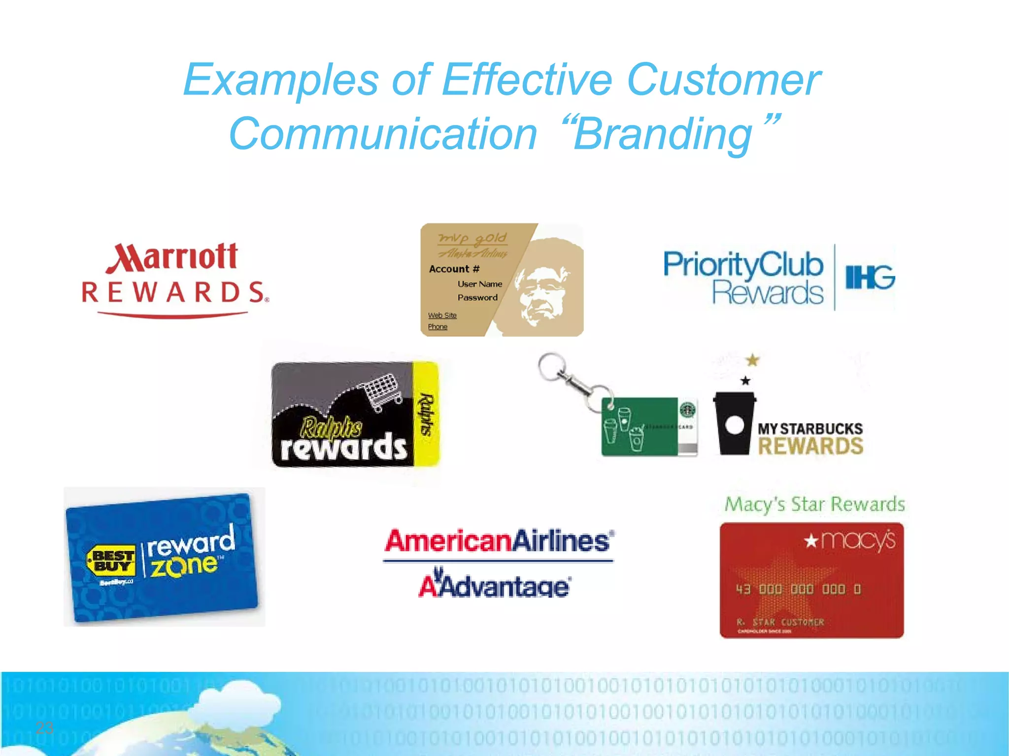Examples of Effective Customer
Communication “Branding”
23
 