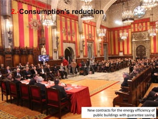 2.-Consumption’s reduction
New contracts for the energy efficiency of
public buildings with guarantee saving
 
