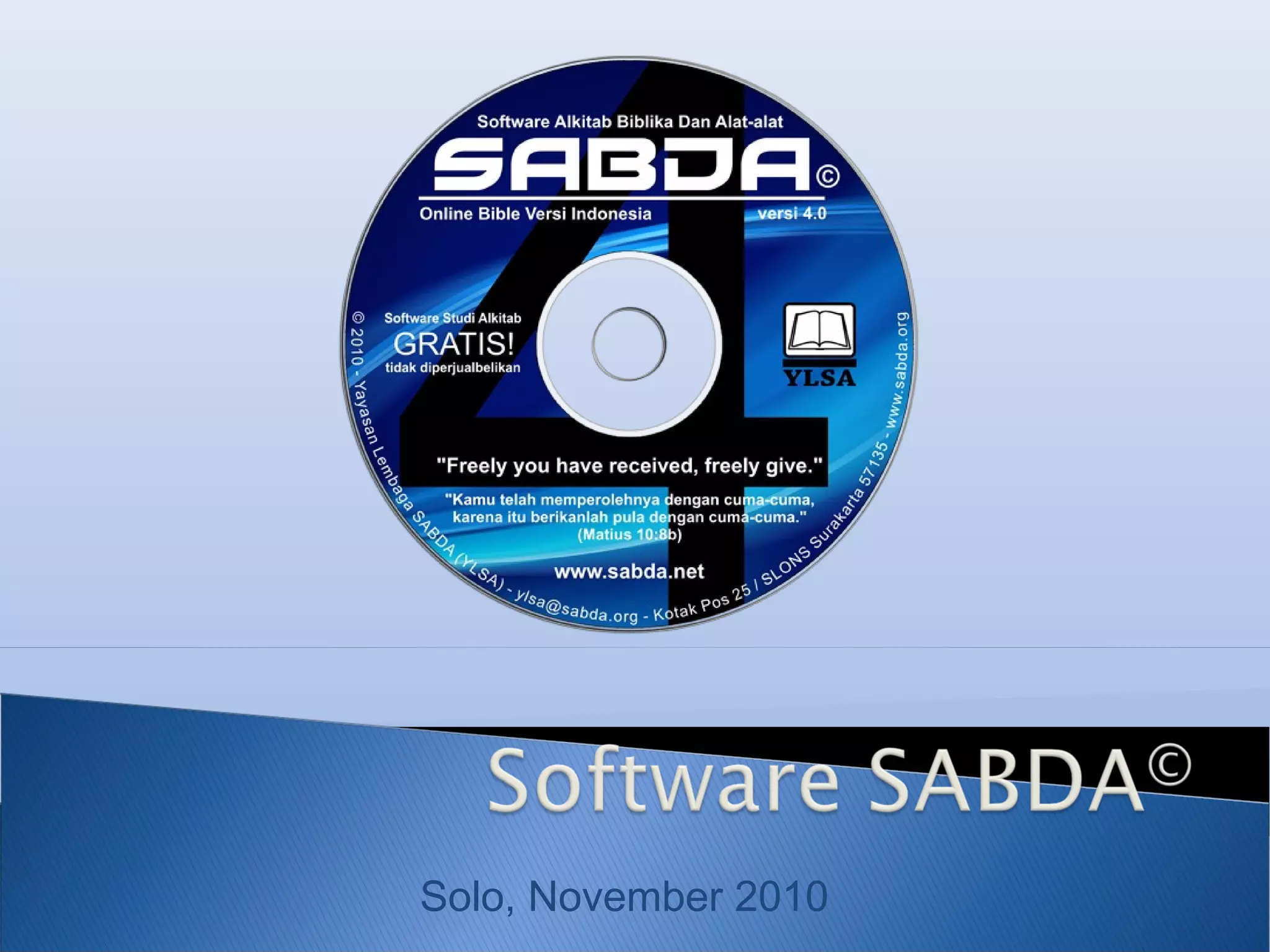 SABDA Software | PPT