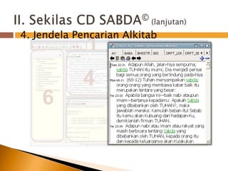 14. JendelaPencarianAlkitab23465II. Sekilas CD SABDA© (lanjutan)