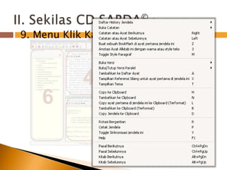 II. Sekilas CD SABDA© (lanjutan)19. Menu KlikKanan23465