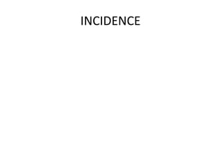 INCIDENCE
 