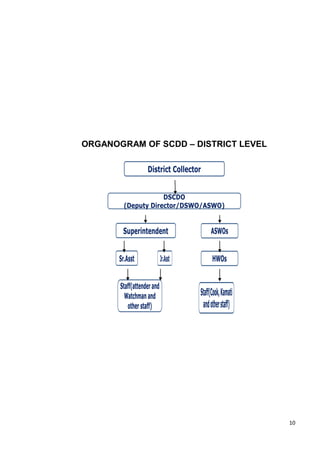 10
ORGANOGRAM OF SCDD – DISTRICT LEVEL
 