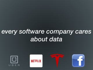 every software company cares
about data
 