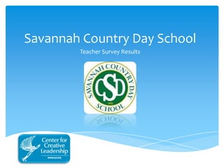 Savannah Country Day School
        Teacher Survey Results
 