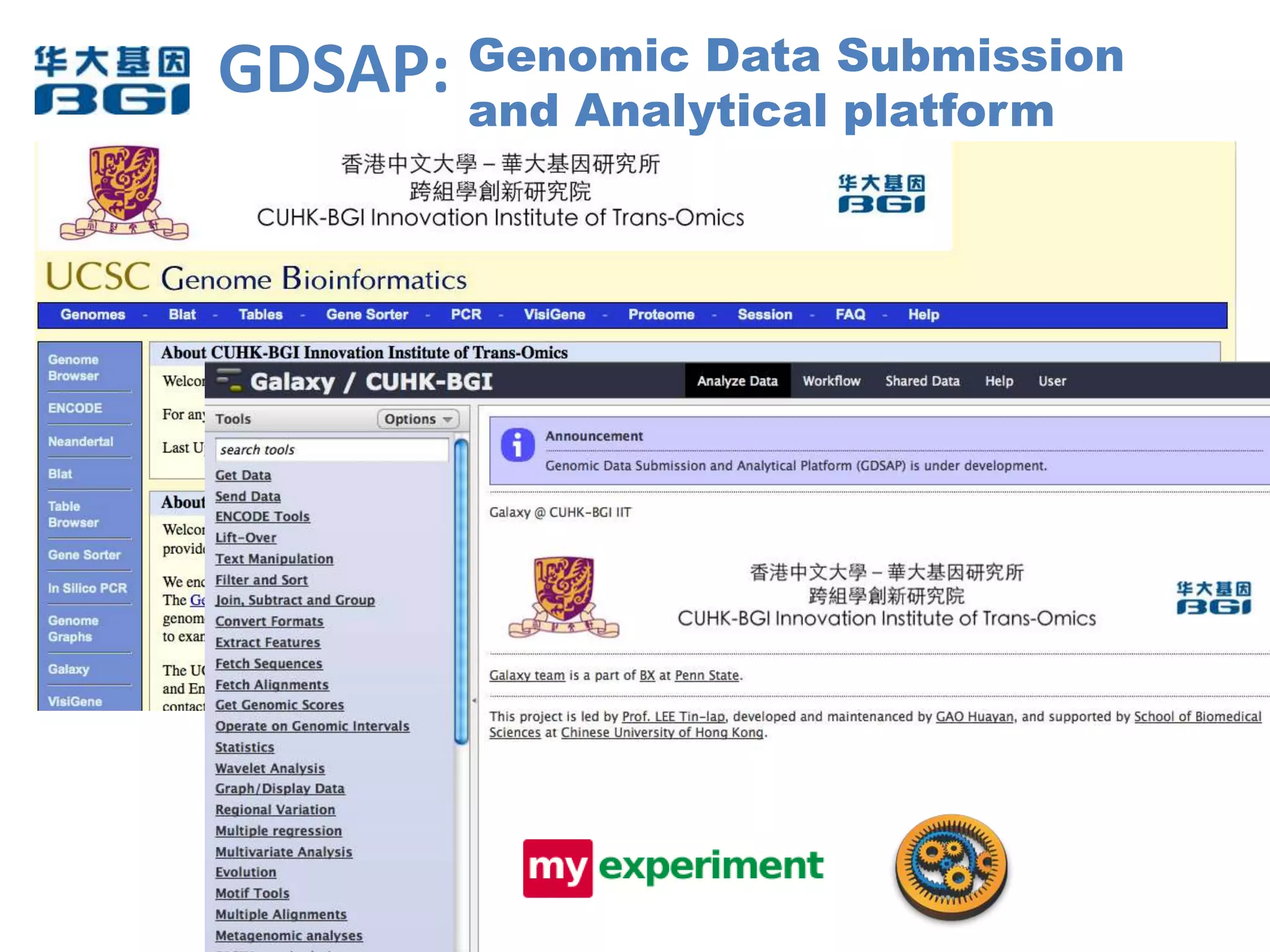 GDSAP: Genomic Data Submission
       and Analytical platform
 