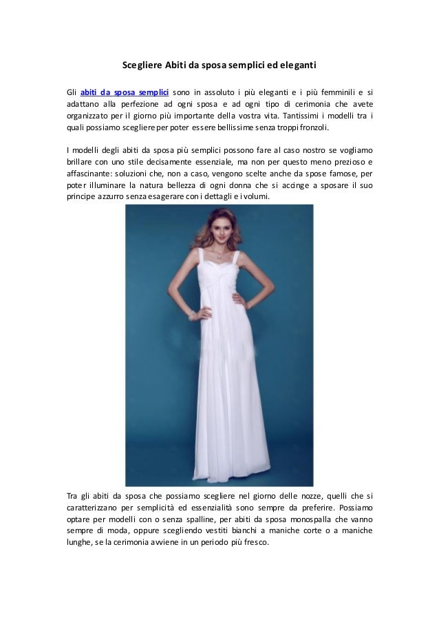 abiti semplici ma eleganti