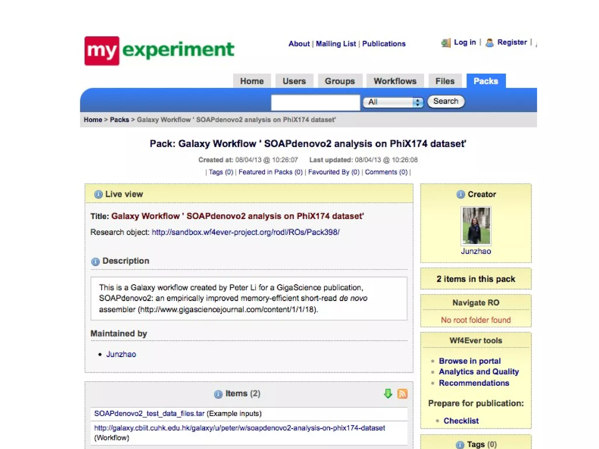 An RO for the Case Study
 