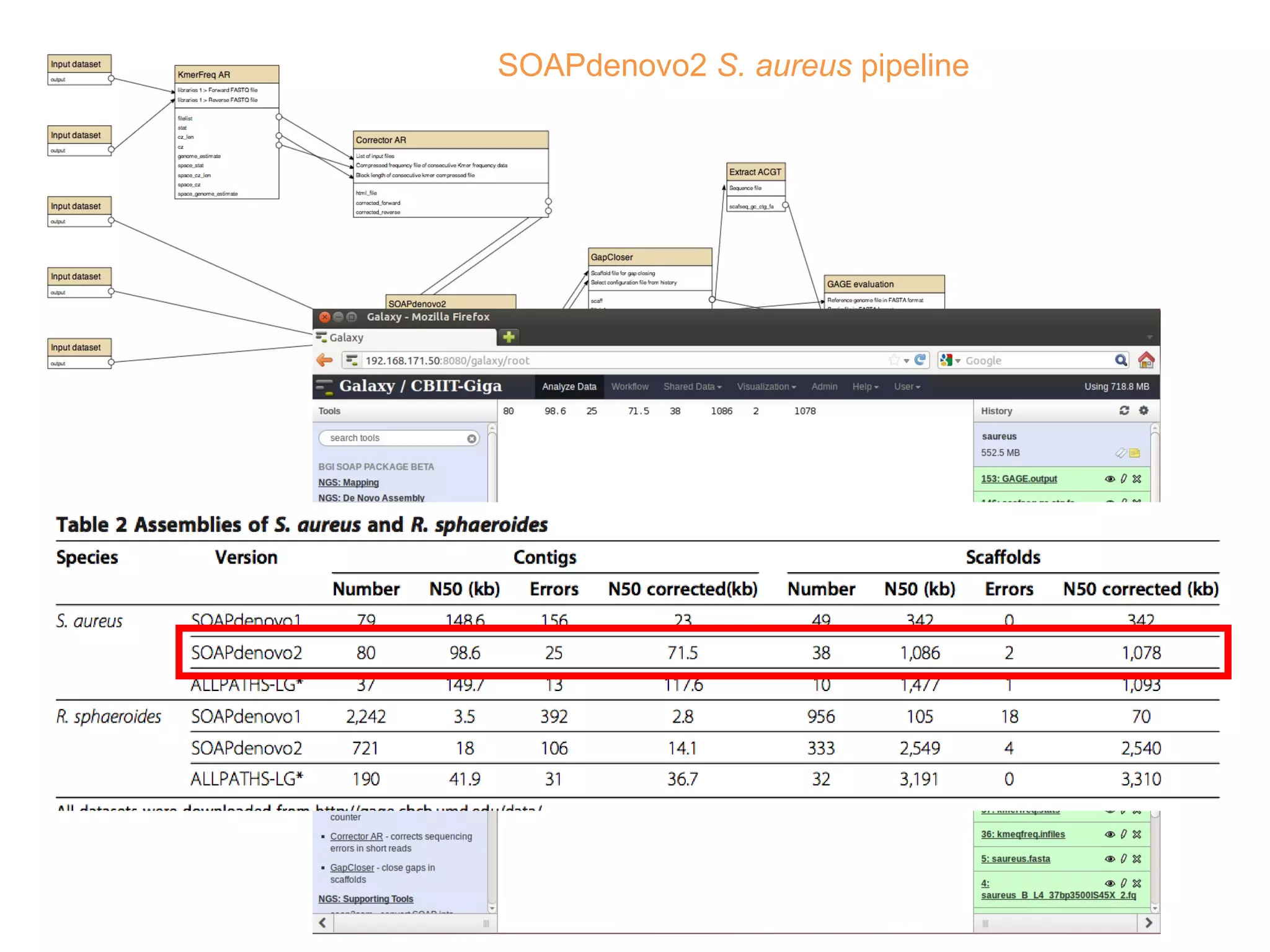 SOAPdenovo2 S. aureus pipeline
 