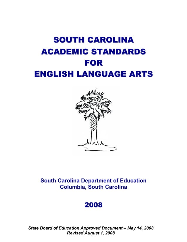 SC ELA Academic Standards PDF