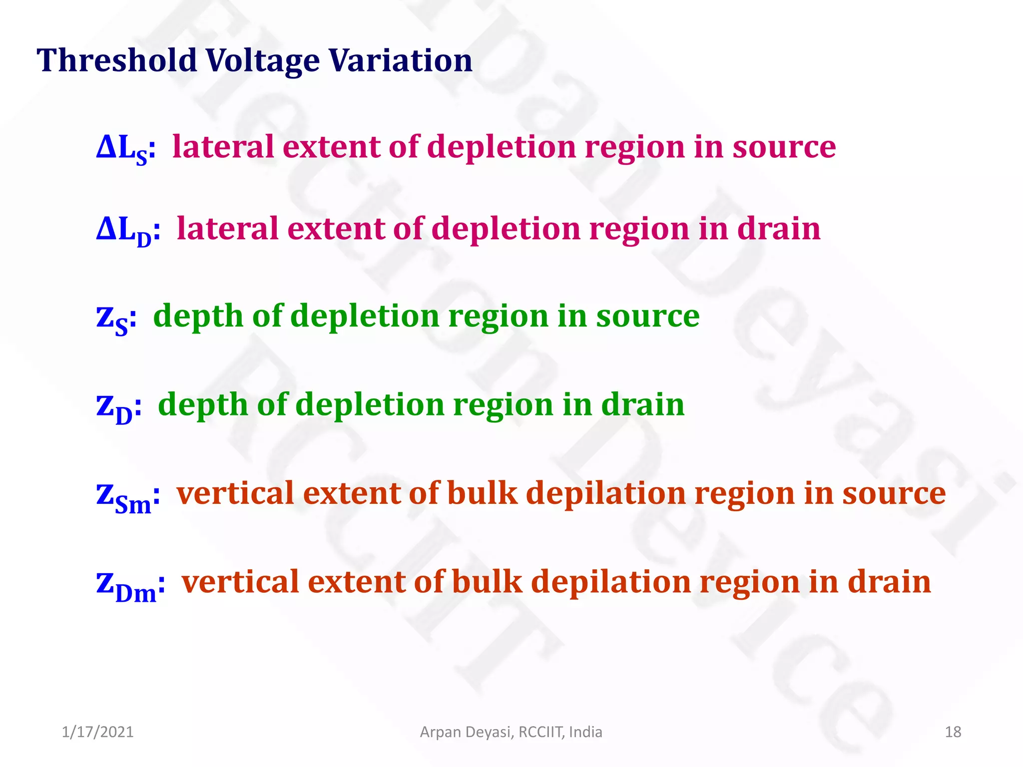 Short-Channel Effects in MOSFET