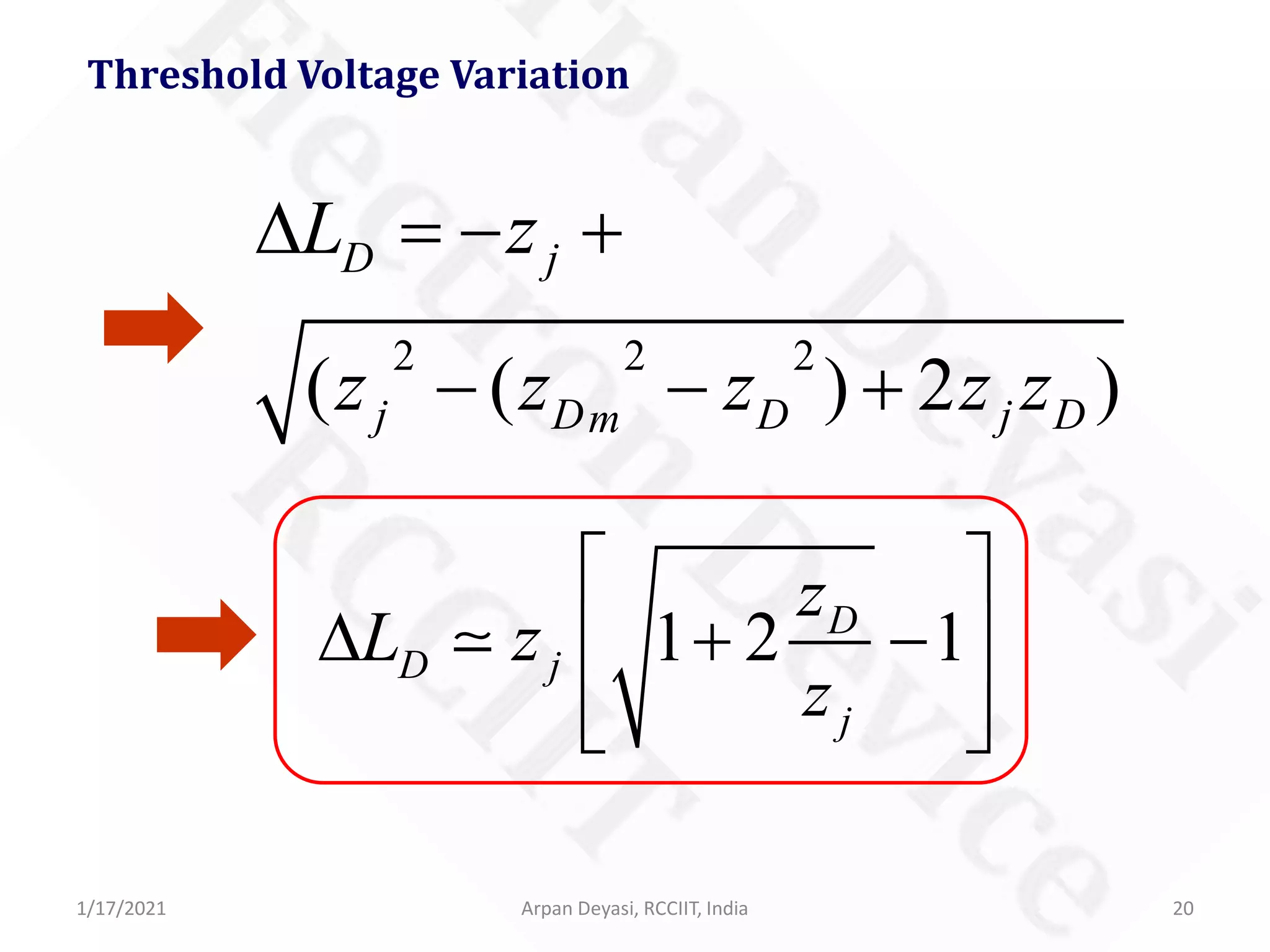 Short-Channel Effects in MOSFET