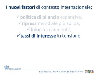 Luca Paolazzi - Direttore Centro Studi Confindustria
tassi di interesse in tensione
I nuovi fattori di contesto internazi...