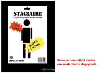 Recessie bemoeilijkt vinden  van academische stageplaats 