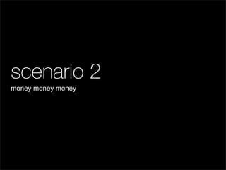 scenario 2
money money money
 