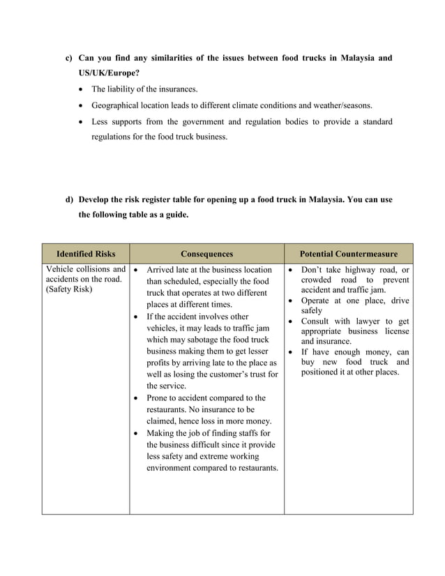 Risk Management Food Truck PDF