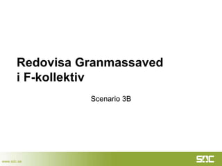 www.sdc.se
Redovisa Granmassaved
i F-kollektiv
Scenario 3B
 