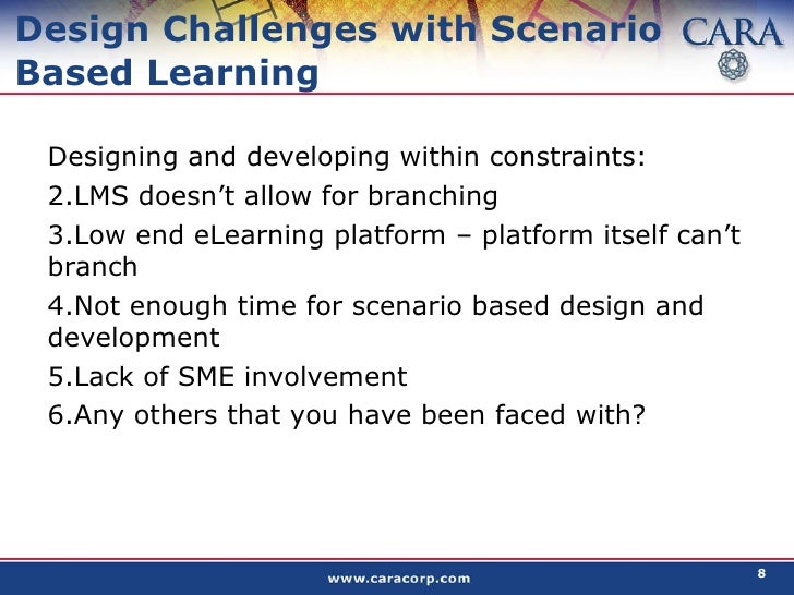 Scenario Based Learning using Rapid eLearning Tools