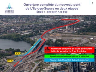 Projet de corridor du nouveau pont Champlain
57-S
57-N
Fermeture complète de l’A15 Sud durant
la fin de semaine du 5 au 8 ...