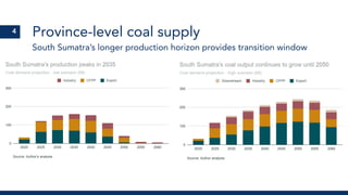Province-level coal supply
South Sumatra’s longer production horizon provides transition window
4
 