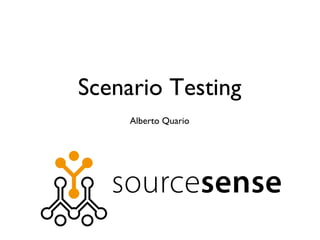 [object Object],Scenario Testing 