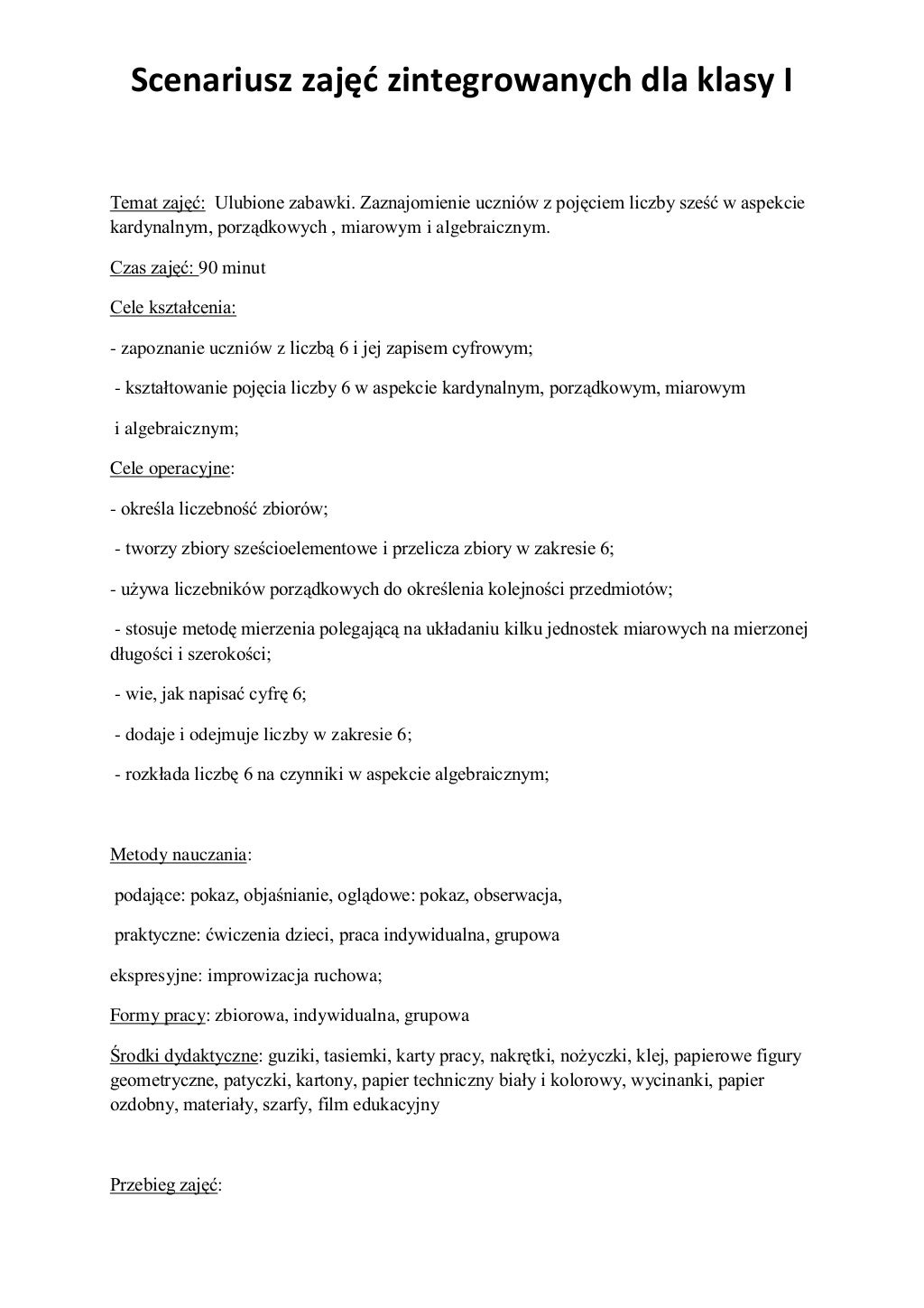 Scenariusz Pożegnania Klasy 8 Przez Klasę 7 Scenariusz zajęć zintegrowanych dla klasy