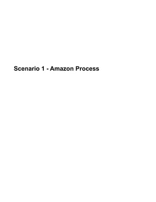 Scenario 1 - Amazon Process     CIS512 – Week 4 Assignment   By   Cheryl Weeden   