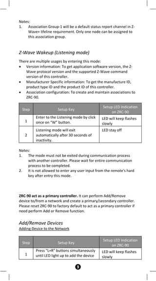 Z Wave Remote Control Replicate Scenes controller z wave plus remotec | PDF