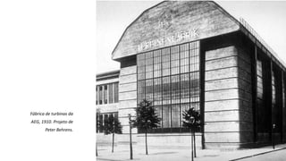 Fábrica de turbinas da
AEG, 1910. Projeto de
       Peter Behrens.



                         SCENOENVIRONMENTAL
                         GRAPHICDESIGN
 