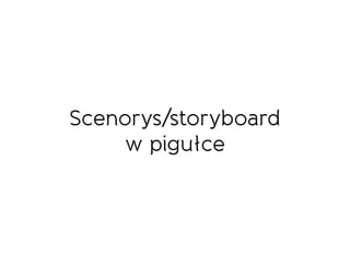 Scenorys/storyboard
w pigułce
 