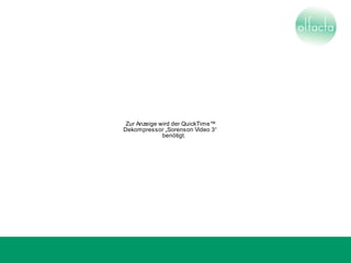 Zur Anzeige wird der QuickTime™
Dekompressor „Sorenson Video 3“
benötigt.
 