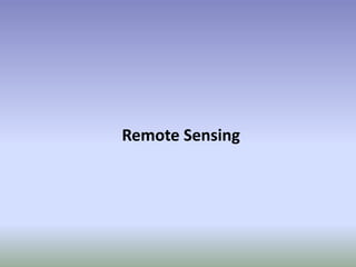Remote Sensing
 
