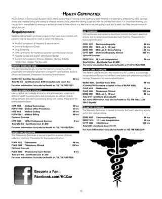 HCC Continuing Education Schedule HCC Continuing Education Schedule
