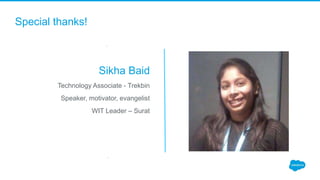 Special thanks!
Sikha Baid
Technology Associate - Trekbin
Speaker, motivator, evangelist
WIT Leader – Surat
 