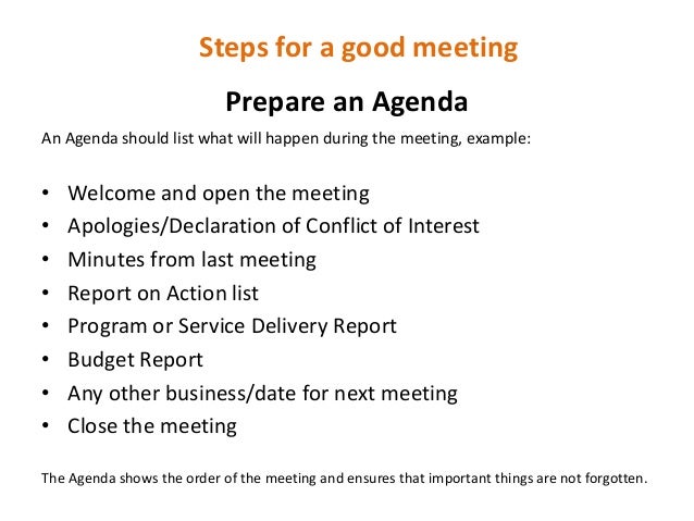 good decision making making an agenda