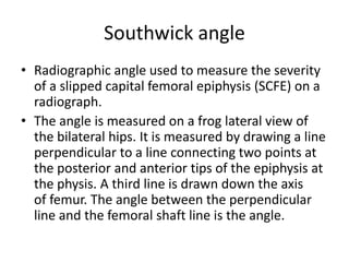 Slipped Capital Femoral Epiphysis | PPTX