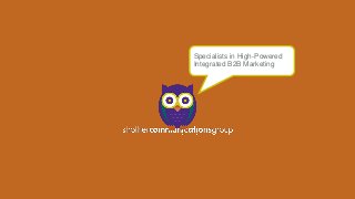 Specialists in High-Powered
Integrated B2B Marketing
 