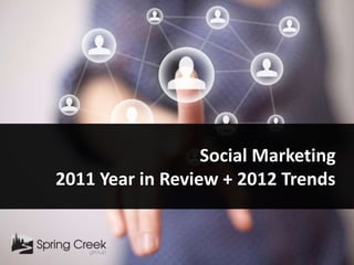 Social Marketing
2011 Year in Review + 2012 Trends
 