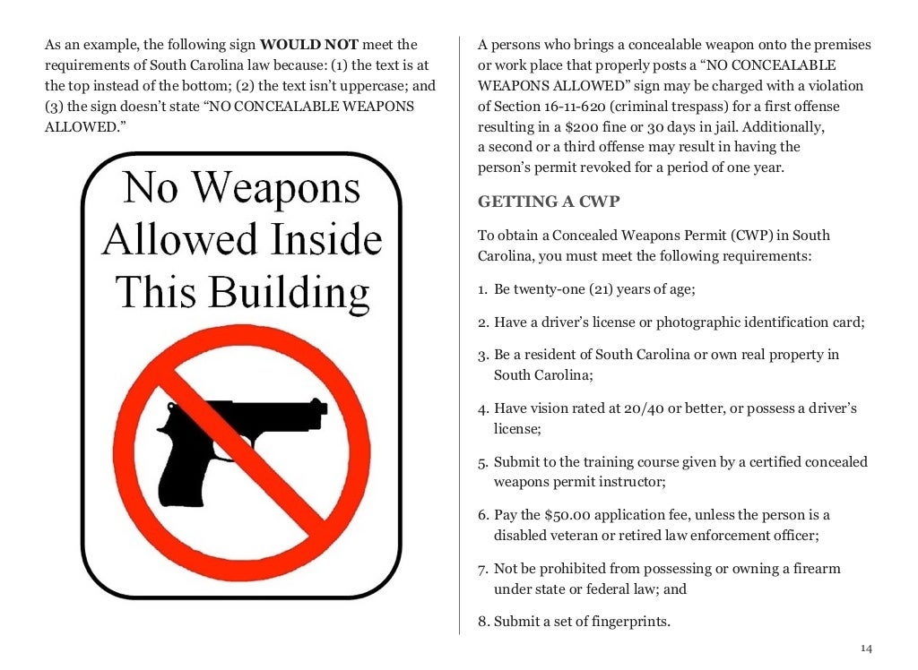 Gun Laws in South Carolina Piecing It All Together