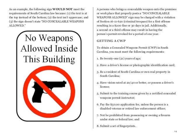South Carolina Concealed Carry License