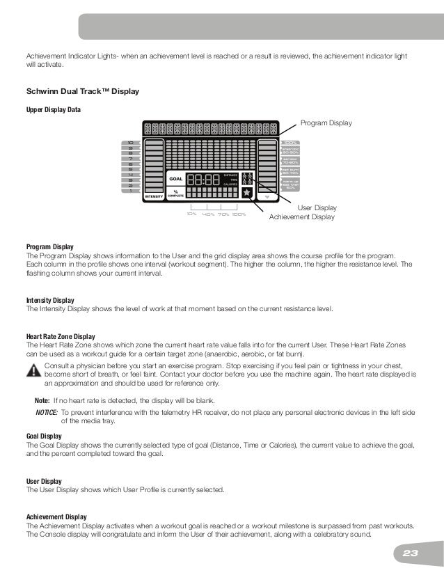 Schwinn 270 Recument Exercise bike Manual