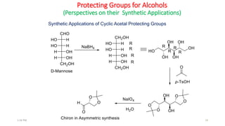 Protecting Groups for Alcohols
(Perspectives on their Synthetic Applications)
Synthetic Applications of Cyclic Acetal Protecting Groups
181:56 PM
 