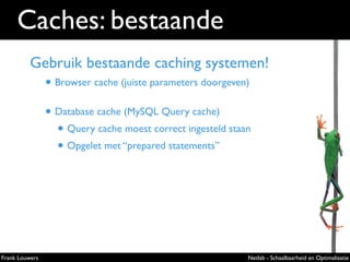 Caches: bestaande
          Gebruik bestaande caching systemen!
                                          Extremely
      ...