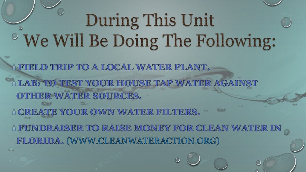 The Clean Water Project How Can We Make Our Tap Water Safer To Drink?