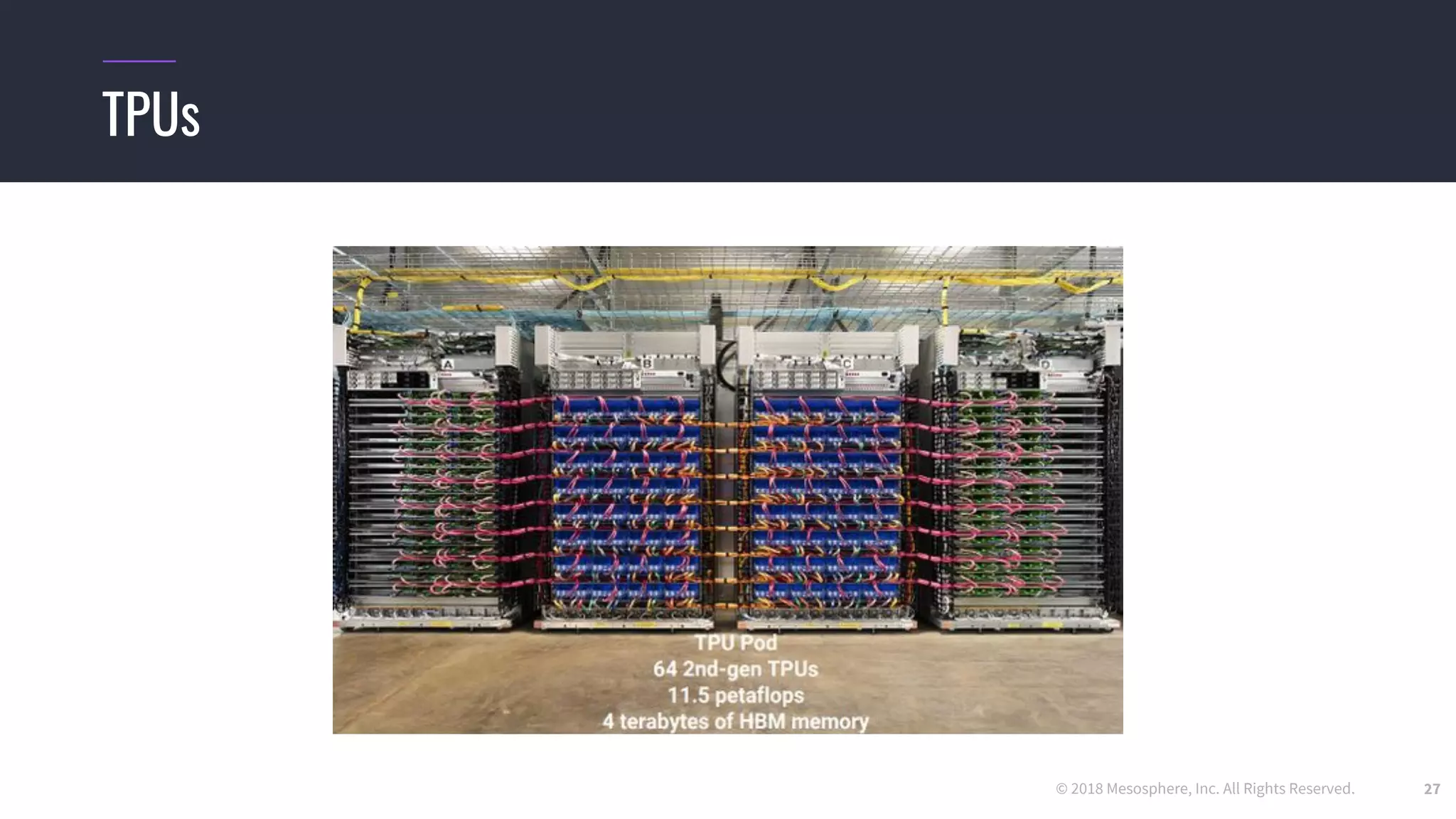 © 2018 Mesosphere, Inc. All Rights Reserved.
TPUs
27
 