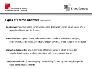 Schaefer framing theory and methods overview and open questions | PPT