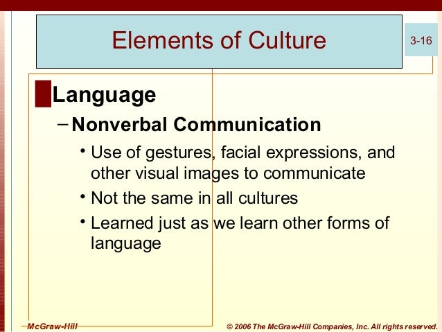 Elements Of Culture Elements Of Culture