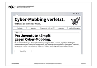 Persönlichkeitsschutz

    NetLa




andy.schaer@fhnw.ch   Pädagogische Hochschule FHNW, Institut Weiterbildung und Beratung, imedias.ch   Oktober 2012
 