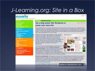 J-Learning.org: Site in a Box
 
