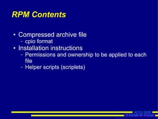 Rpm Script Software Packaging with RPM | PDF